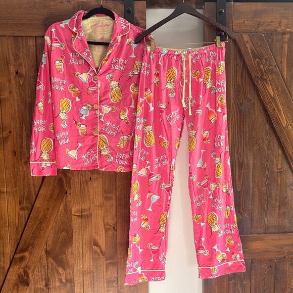 PJ Salvage Happy Hour Cotton Pajamas - Picture 1 of 2
